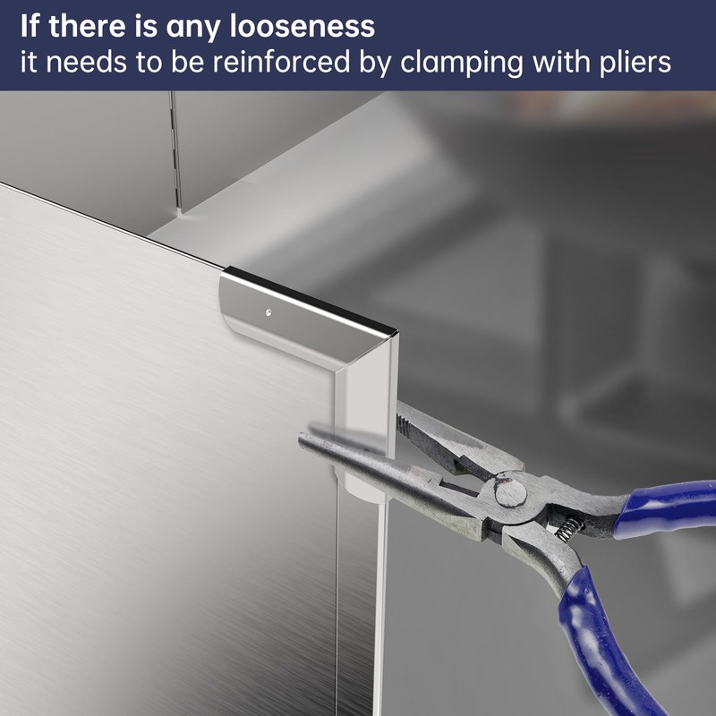 4 Sided Grease Splatter Guard,Foldable Stainless Steel Splatter Guard Oil