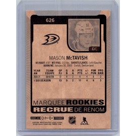 2021-22 O-Pee-Chee Hockey #626 Mason McTavish Rookie Card RC Hockey Card Anaheim