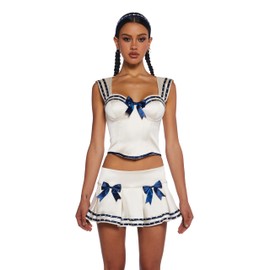 Dolls Kill Vintage Sailor Girl Costume for Women - Sucker Punch Inspired by Trickz N' Treatz - Small
