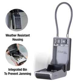 Master Lock High Capacity Key Lockbox, Combination Dial, Removable Cable