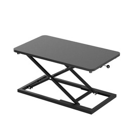Decoholic Single 24 inch Scissors Lift Keyboard and Mouse Riser, Height Adjustable Standing Desk Converter for Ergonomic Sit Stand Workstations，suitable to hold large/small items (24inch, Black)