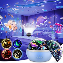 Qukir Qukir Star Dinosaur Projector, Dinosaur Toys for Boys Toys for 1-14 Year Old Boy Gift for 3 4 5 Year Olds Boys Toys Age 4-8 Dinosaur Gifts Dinosaur Night Lights Star Projector Room Decor Sensory Toy