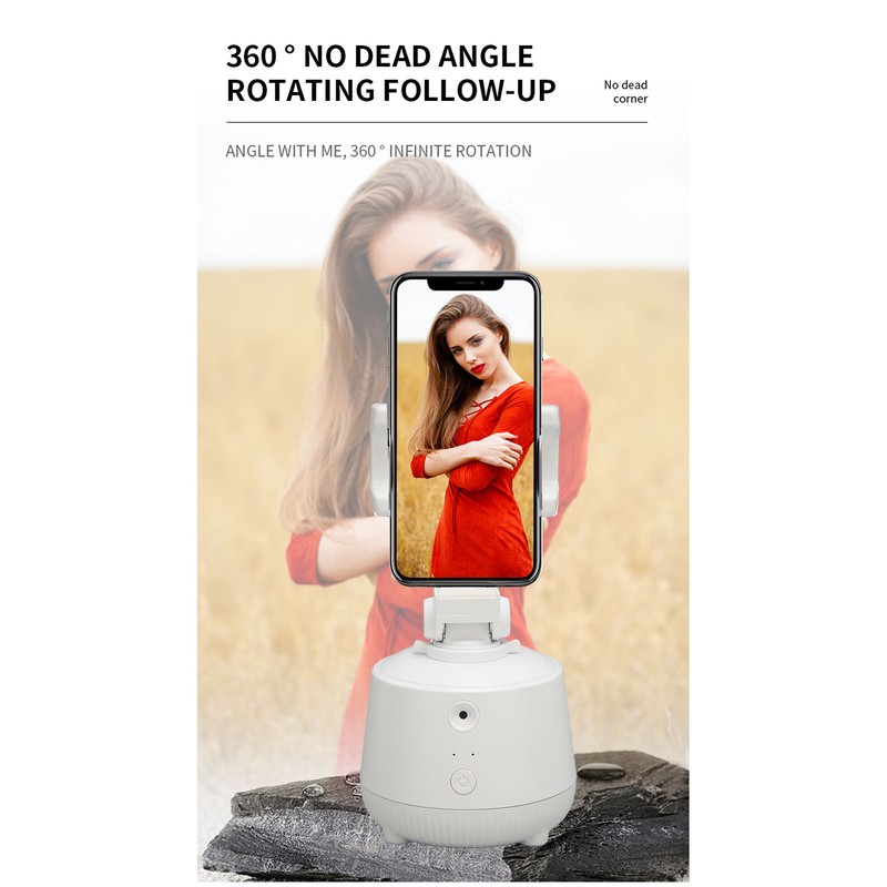 Smartphone Tracking Holder 360 Degrees Rotating Follow Shooting Stabilizer Live