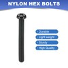 PATIKIL M6x50mm Black Nylon Bolts Plastic Nuts Full Thread Head