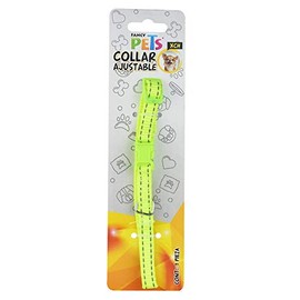 Fancy Pets Collar Extra Chico de Nylon con Bandas Reflejantes Ajustable para Perros Pequeños Seguridad y Paseo Diario