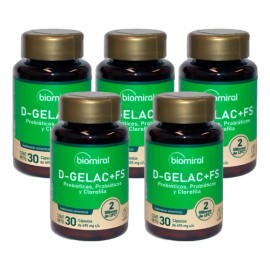 Pack 5 Prebioticos Y Clorofila, D-gelac + Fs Frasco - 30 Cap