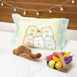 MORIPiLO 4620402 Children's Pillow, Sumikko Gurashi, Approx. 15.7 x 11.8 inches (40 x 30 cm), Washable, San-X Character Goods, Yellow