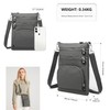 Kono Multi Pocket RFID Blocking Crossbody Bag for Women Shoulder