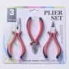 Gelirda 3Pcs Red Hand Tool Set Wire Mixed Round Nose