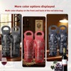 Wine Gift Bag, PU Leather Single-Bottle Wine Tote Carrier, Reusable