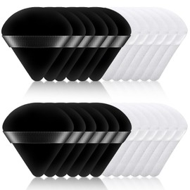 24 Stück Dreieck Makeup Puderquaste Dreieck, Powder Puff, Kosmetik Puderquaste, Make up Gesicht Schwämmchen Puderquaste, Waschbar Wiederverwendbar Makeup Sponges für Loses Puder Foundation