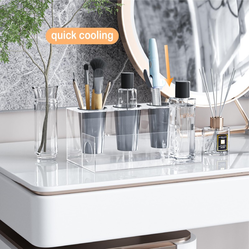 PITBVO Clear Hair Tool Organizer, Blow Dryer Holder, Acrylic Bathroom