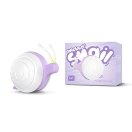 Cheerble Interactive Cat Toy for Indoor Cats, Wicked Snail [2024 Upgraded], Kitten Toys, Automatic Cat Toy with LED Lights, DC Rechargeable Moving Cat Toy, Smart Sensing Electric Cat Toy