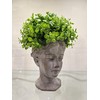 Abbott Collection Goddess Head Planter - Extra Small Cement Indoor
