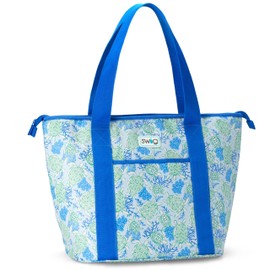 Swig Life Zippi Cooler, Insulated Cooler Bag, Collapsible Soft Bag with Zipper, Large & Insulated, Waterproof for Drinks, BPA Free Food Safe (Shell Yeah)