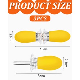 TOZBLEU Corn Cob Holders,6pcs Stainless Steel Corn Cob Holders,Cob Forks for Housewife Kitchen,Cob Holders with Double Pin,Suitable for BBQ