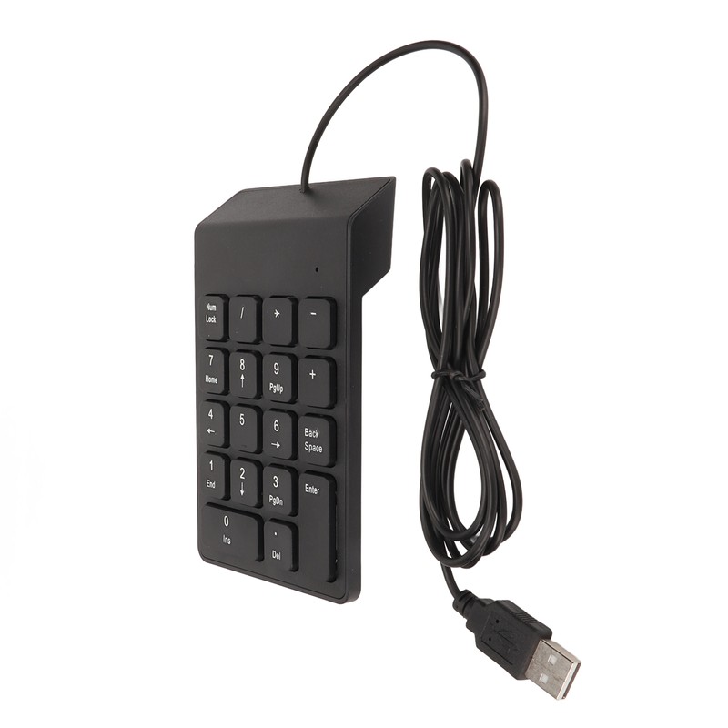 Wired Number Pad 18 Keys Ergonomic USB Plug and Play