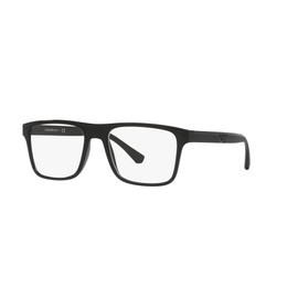 Monturas para gafas graduadas Emporio Armani EA4115 para hombre con dos clips para el sol intercambiables, rectangulares, en negro/transparente/marrón/gris degradado, 54 mm