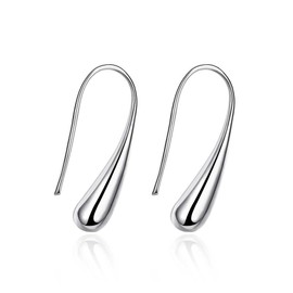 Waterdrop 925 Sterling Silver Hoop Earrings, Elegant Women Earring Hypoallergenic