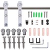 CCJH 10.5FT Stainless Sliding Barn Door Hardware Kit Heavy Duty
