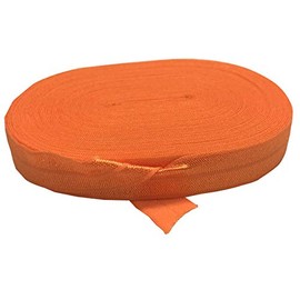 Bowtique Emilee 5/8" Elastic 10 yards Spool, Fold Over Elastic for Face Masks, Headbands or Hair Ties (Orange)