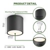 EBION Surface-Mounted Spotlight, GU10, IP65 Waterproof, Surface-Mounted Light, Anthracite, Max