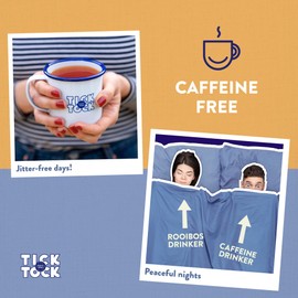 Tick Tock Earl Grey Rooibos Tea | Caffeine-Free Tea | Pack of 4 x 40 Tea Bags (160 Teabags) | Naturally Sweet Herbal Tea | Biodegradable | Rooibos Tea UK | Redbush Tea for Wellbeing and Relaxation