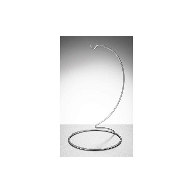 Sienna Glass Silver metal ornament stand large