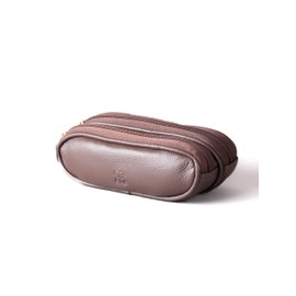 Lakeland Leather Real Leather Double Twin Pair Unisex Glasses Case (Brown)