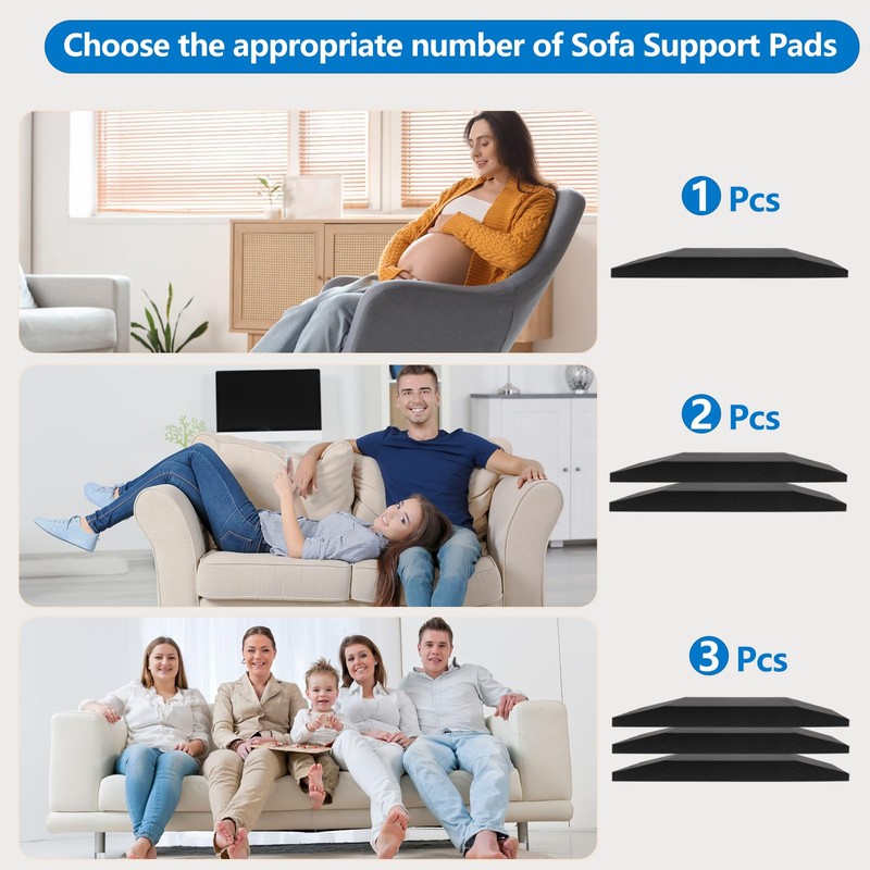 soptreedx Sofa Cushion Support for Sagging Couch – Trapezoid 40D