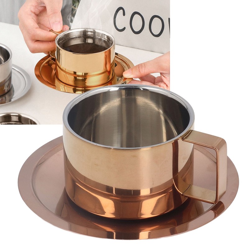 Coffee Cup Simple Ingenious 304 Stainless Steel Coffee Cup Set