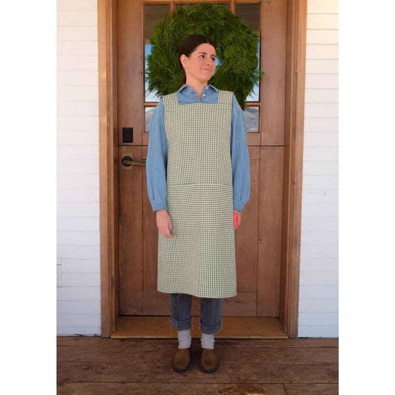 Adult Jour Apron - Lightweight Cotton Apron with Front Pocket,
