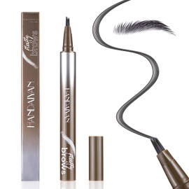 Prreal Liquid Eyebrow Pencil, Micro-Fork Tip Applicator Eyebrow Pen, Waterproof Eyebrow Pencils for Women, Natural Looking Wild Eyebrow Long-Lasting Eye Makeup, 04 Taupe