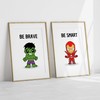 Superhero Wall Art for Boys - Set of 4 Prints