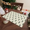 BOTB LIHM Christmas Tree Green Winter Xmas Cloth Placemats Set