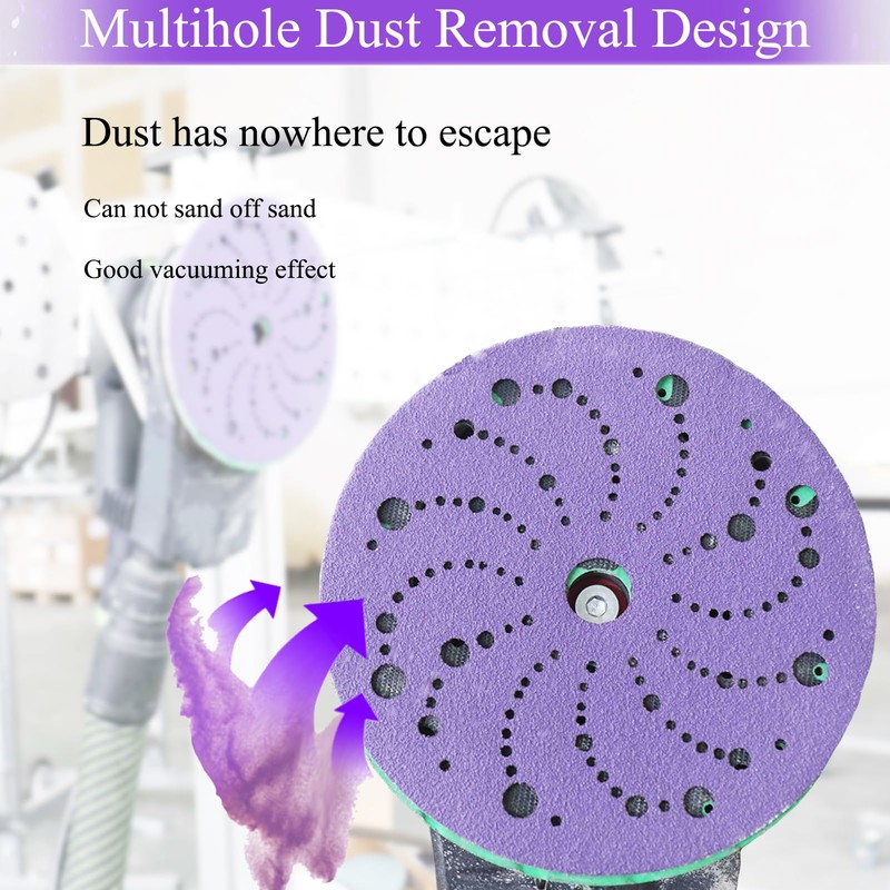 6 Inch Sanding Discs 50PCS Ceramic Hook and Loop Orbital