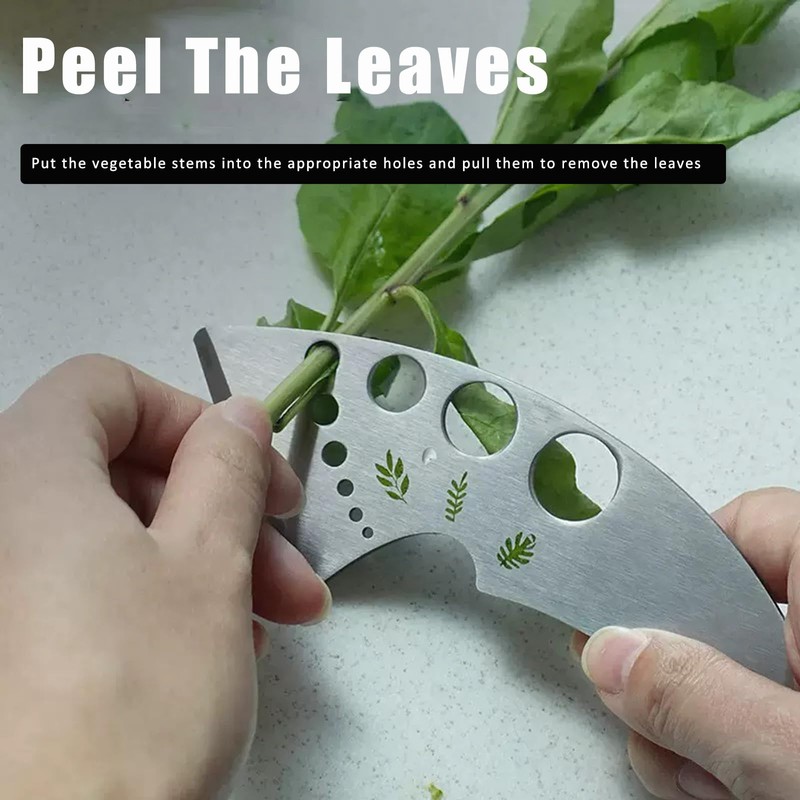 Herb Stripper 9 Holes, Stainless Steel Kitchen Herb Stripping Tool