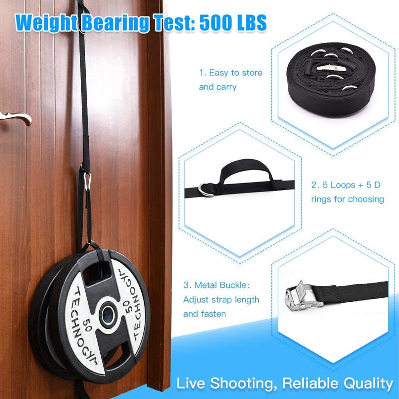 Brebebe Door Anchor Strap for Exercises, Multi Point Anchor Gym