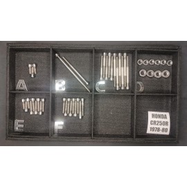 Stainless Cycle Honda CR250  1978 1979 1980 Elsinore Stainless Bolt Screw Engine Kit Polished