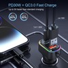 Ankilo Bluetooth 5.3 FM Transmitter, Car Bluetooth Adapter Hands-Free Car