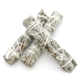 Gold Stone White Sage Wand Bundle, Slim Type, Approx. 0.2 - 0.4 oz (6 - 12 g), Trial Price, Aroma, Incense, California Sage, No Pesticides, Herbs, White Sage, 3 Bottles