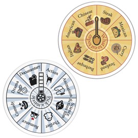 Movie Food Decision Acrylic Game Spinner Wheel Date Night Ideas for Couples Anniversary Valentines Day Present for Girlfriend Boyfriend Funny Present for Husband Wife