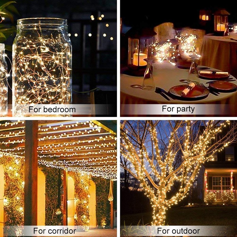 Mintlemon Fairy Lights 33ft 100 LEDs, 8 Lighting Modes Dimmable