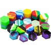 KUVIS 26ml Hexagon Silicone Wax Containers Concentrate Non-stick Jars (15)