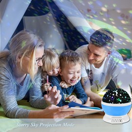 Night Light for Kids Music Star Projector Night Light Rotating Star Moon Lamp for Toddler Girls Toy Color Change Light Music Baby Night Light for Kids Children Bedroom Decor Party Nursery (Blue)