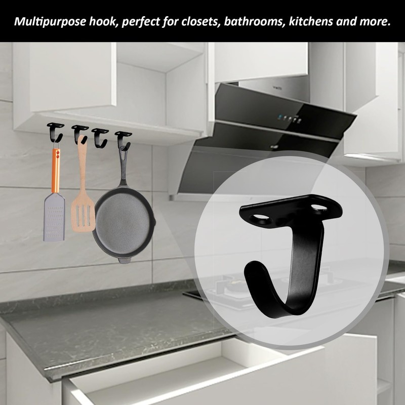 DUINIU 10 PCS Stainless Steel Hooks, Ceiling Hooks, Multifunctional Hooks