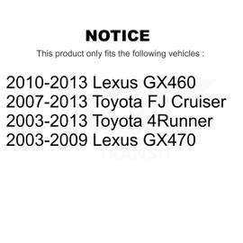 CMX Rear Inner Brake Hydraulic Hose 12-H620665 Replacement For Toyota 4Runner FJ Cruiser Lexus GX470 GX460