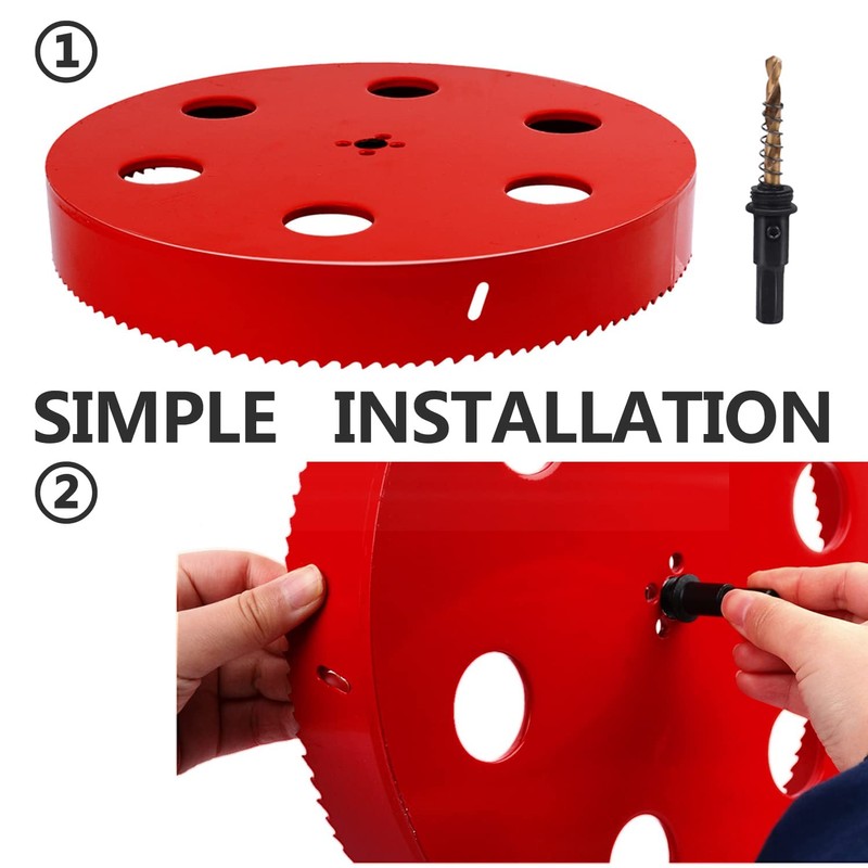 210mm / 8-1/4 inch HSS Bi-Metal Hole Saw Hole Drilling
