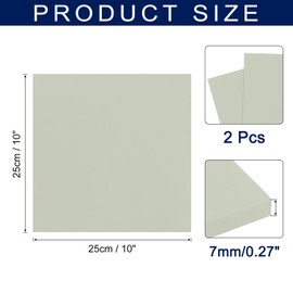 MECCANIXITY Foam Sheets Crafts 10x10 Inch 7mm EVA Craft Foam Paper Foam Sheets for Crafts Projects DIY Cosplay Modeling, Light Grey, 2 Sheets