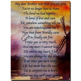 Grave Card - Dear Brother Your Memory Will Never Fade - Free Card Holder - M04X.